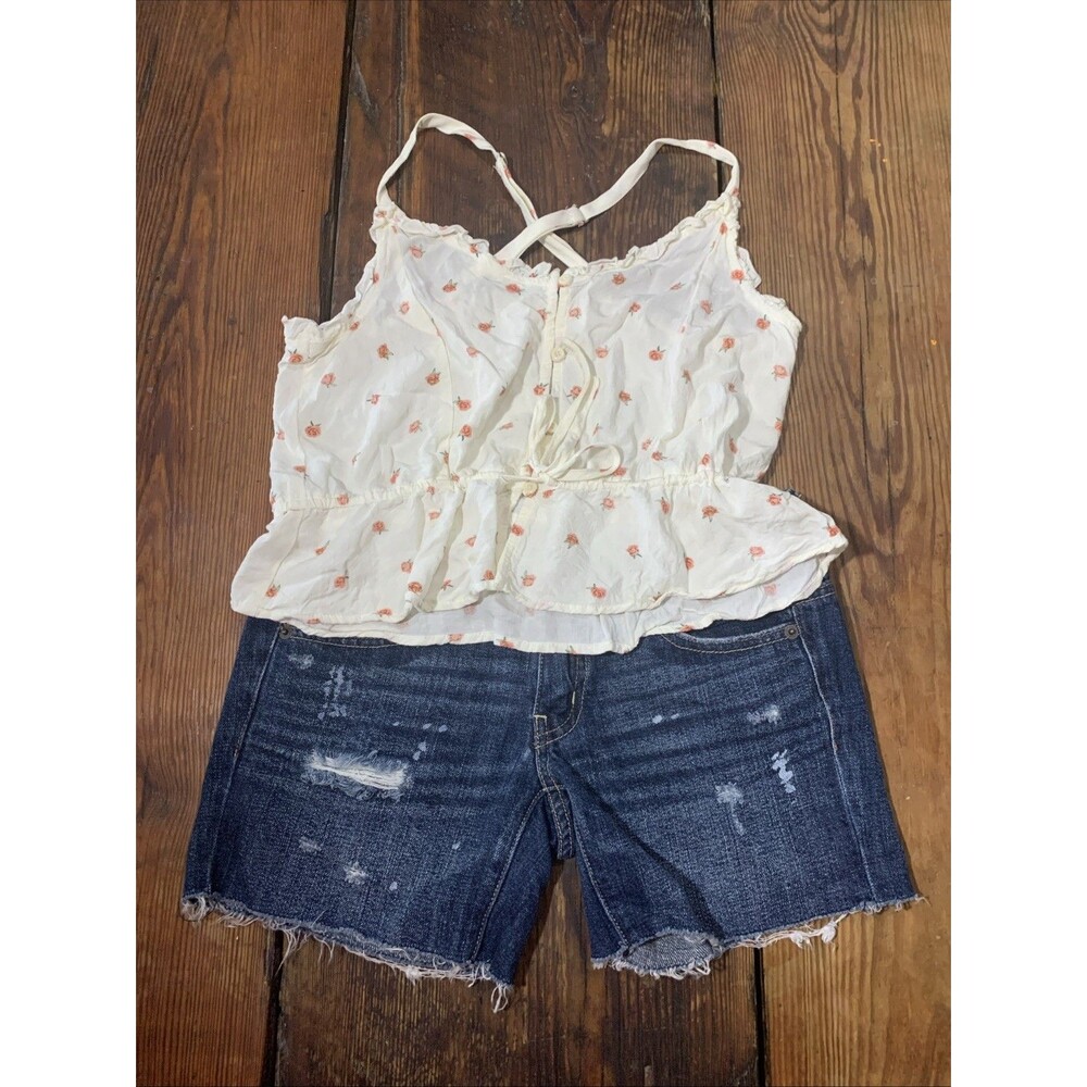 American Eagle Denim Shorts 00 O’Neill Tank Top XS Bundle Lot Jean Floral Summer